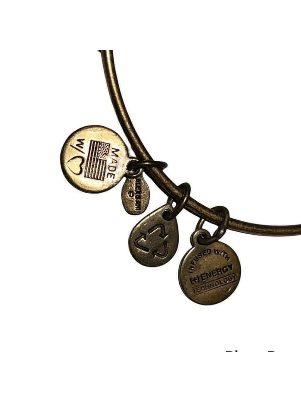 Alex and Ani Claddagh Charm Bangle Bracelet - Rafaelian Gold Finish - Picture 2 of 8